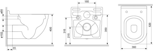 Унитаз подвесной Damixa Palace Grand 461700SC с микролифтом фото 8