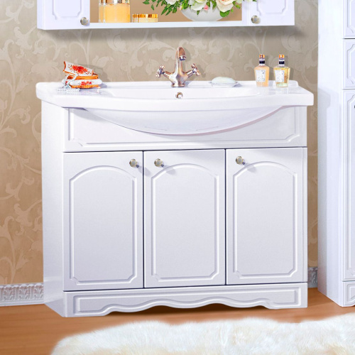 Мебель для ванной Бриклаер Лючия 100 белый глянец фото 2