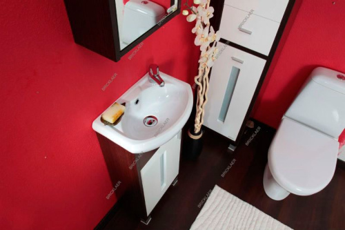 Мебель для ванной Бриклаер Бали 40 венге белый глянец R эмаль фото 5