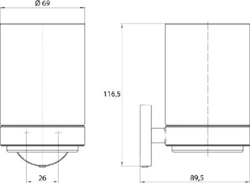 Стакан Emco Round 4320 133 00 черный фото 2