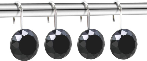 Крючок для шторы Carnation Home Fashions Crystal Black фото 6