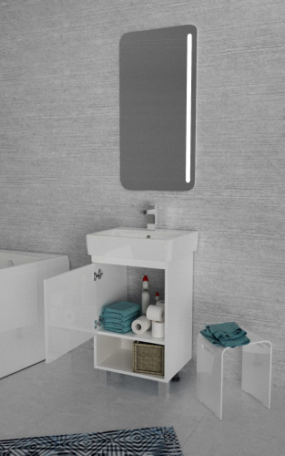 Мебель для ванной 1MarKa Tera 60Н напольная, белый глянец фото 2