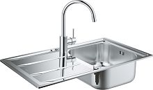 Комплект Grohe Concetto 31570SD0 Мойка кухонная K400 31566SD0 + Смеситель Concetto 32663001 для кухонной мойки