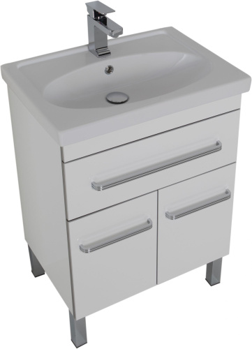 Мебель для ванной Aquanet Сиена 60 белая, 1 ящик, 2 двери фото 10 Мебель для ванной Aquanet Сиена 60 белая, 1 ящик, 2 двери фото 10