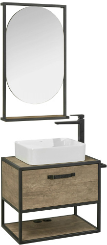 Мебель для ванной AQUATON Лофт Фабрик 65 дуб кантри со столешницей фото 9