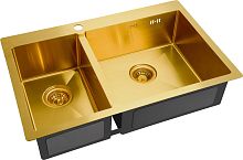 Мойка кухонная Zorg Inox PVD SZR-78-2-51 R bronze