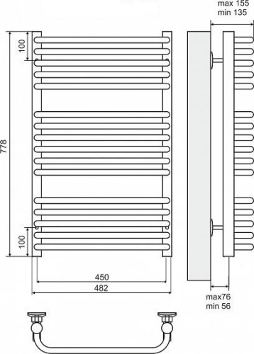 31 640 руб. Полотенцесушитель электрический Terminus Стандарт П16 450*778 фото 3 Полотенцесушитель электрический Terminus Стандарт П16 450*778 фото 3