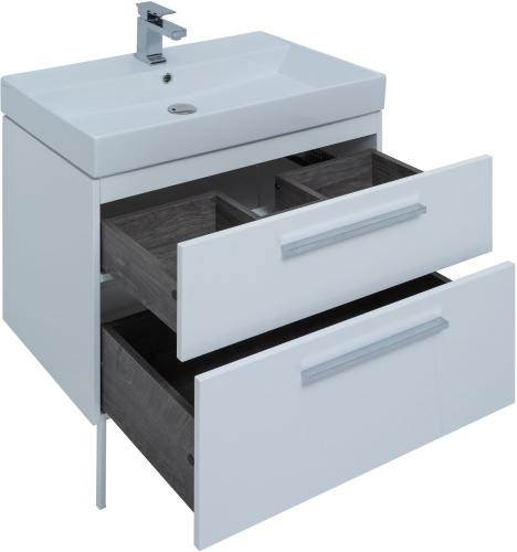 Мебель для ванной Aquanet Nova 75 белый глянец фото 9