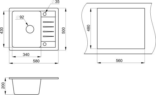 Мойка кухонная Granula Standart ST-5803 классик фото 2