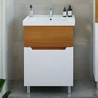 Мебель для ванной Sanstar Valencia 60, напольная, орех ноче эко, белый