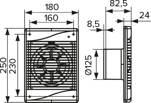 Вытяжной вентилятор Diciti Standard 5C gray metal фото 2