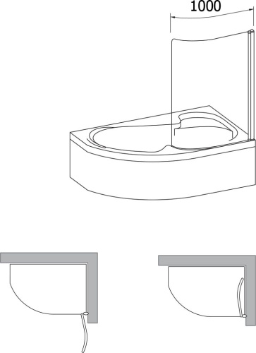 Шторка на ванну Ravak Rosa CVSK1 160/170 R Transparent, профиль блестящий + средство для ванн и душевых кабин фото 5