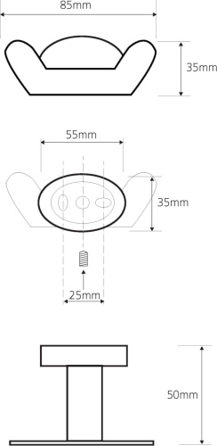 Крючок Bemeta Oval 118406031 фото 3