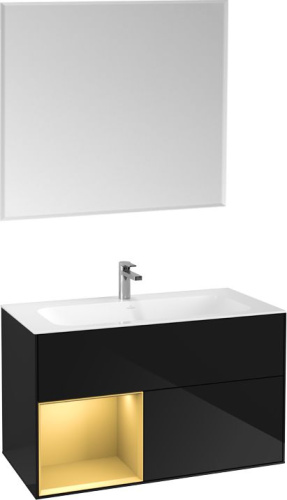 Мебель для ванной Villeroy & Boch Finion G030HFPH 100 с подсветкой и освещением стены фото 4