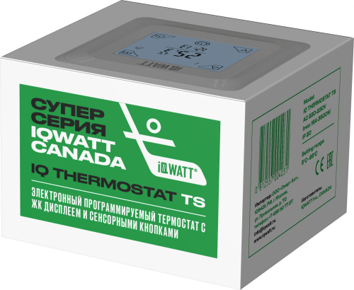 Терморегулятор IQ Watt Thermostat TS белый фото 2