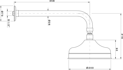 Верхний душ Nicolazzi Classic Shower 5702BZ20 бронза фото 3