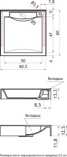 Раковина Цвет и Стиль Мойдодыр New 60 фото 5