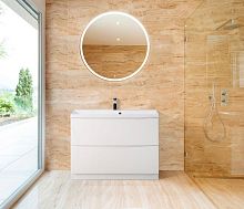 Тумба с раковиной BelBagno Marino 80 bianco lucido, напольная