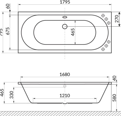 Акриловая ванна Excellent Oceana 180x80 фото 6