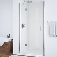 Душевая дверь в нишу Vegas Glass AFP 120 08 01 L профиль глянцевый хром, стекло прозрачное