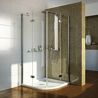 Душевой уголок GuteWetter Lux Meliori GK-102 90x90 см стекло бесцветное, профиль хром