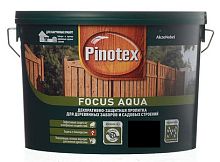 Пропитка декоративная для защиты древесины Pinotex Focus Aqua орех 9 л.
