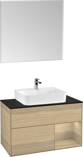 Мебель для ванной Villeroy & Boch Finion G122PCPC 100 с подсветкой и освещением стены фото 6