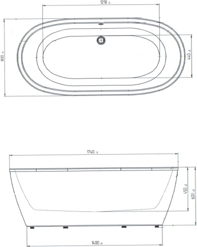 Акриловая ванна Aima Design Tondo У61330 170x80 фото 4