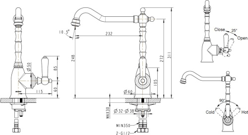 Смеситель Bravat Art F775109C-1 для кухонной мойки фото 3