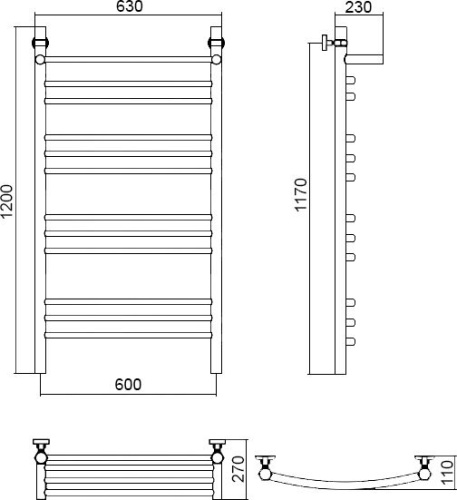 19 038 руб. Полотенцесушитель водяной Aquanerzh Дуга групповая с полкой 120х60 фото 3 Полотенцесушитель водяной Aquanerzh Дуга групповая с полкой 120х60 фото 3