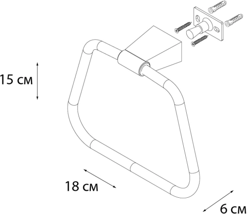 Полотенцедержатель Fixsen Trend FX-97811 кольцо фото 3