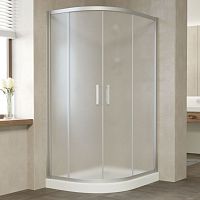 Душевой уголок Vegas Glass ZS-F 110*80 07 10 профиль матовый хром, стекло сатин