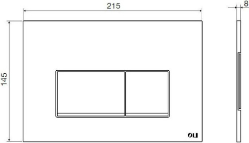 Кнопка смыва OLI Strim 641506 хром матовый фото 3