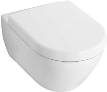 Чаша для унитаза подвесного Villeroy & Boch Subway 2.0 5606R0R1 укороченная, alpin CeramicPlus