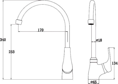 4 460 руб. Смеситель Kaiser Eco 00044 для кухонной мойки фото 2 Смеситель Kaiser Eco 00044 для кухонной мойки фото 2