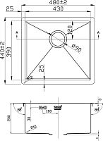 Мойка кухонная Zorg Inox R 4844