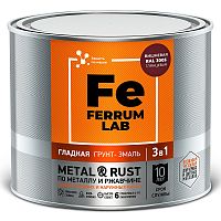 Ferrum LAB / Феррум Лаб грунт-эмаль по ржавчине 3 в 1 глянцевая 2 л