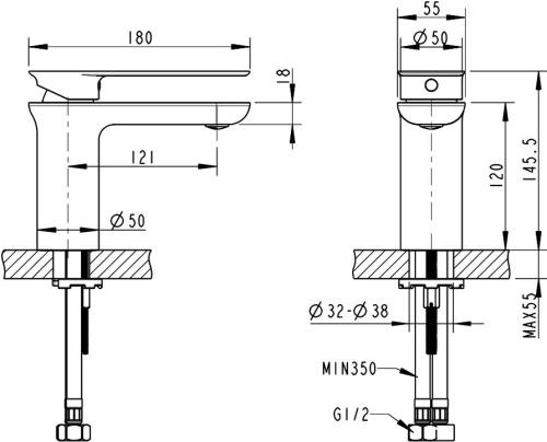 Смеситель Bravat Gina F165104C-ENG для раковины фото 3