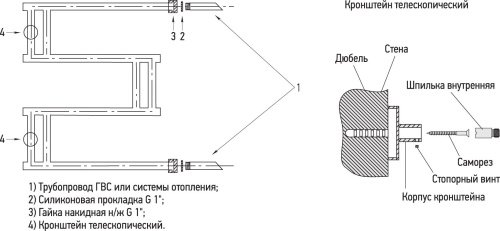 Полотенцесушитель водяной Сунержа High-tech M 60x60 фото 4