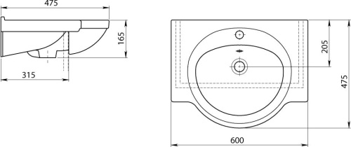 Раковина Santeri Сатурн 60 фото 6