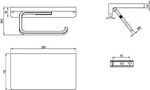 Держатель туалетной бумаги Villeroy & Boch Elements Striking TVA15202300061 с полкой для телефона