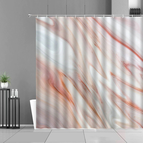 Штора для ванной Carnation Home Fashions Marble 180x200 rose фото 2