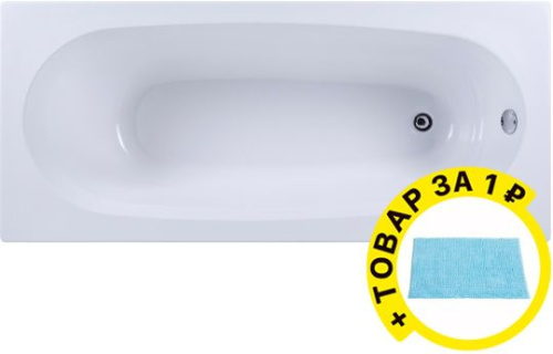 Акриловая ванна Aquanet Lotto 170x75 с каркасом + коврик фото 7