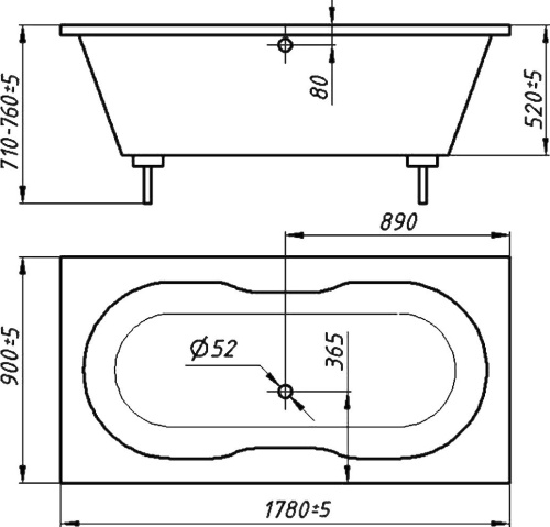 Ванна из искусственного камня Фэма Бомонд 180x90 фото 7