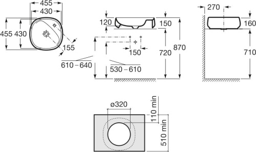 Раковина Roca Beyond 3270B9000 белая фото 4