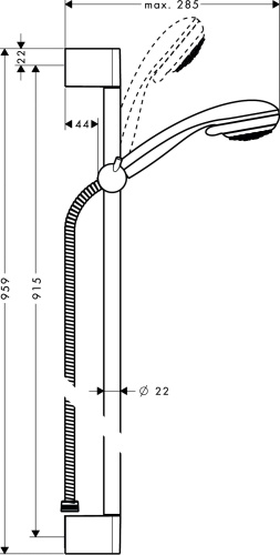 Душевой гарнитур Hansgrohe Crometta 85 27729000 Unica Crometta фото 5