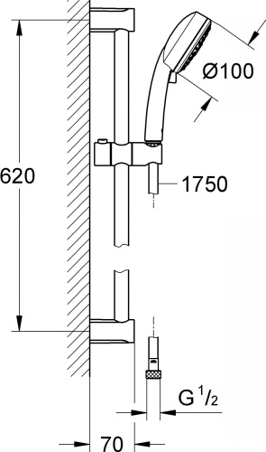 Душевой комплект Grohe Grohtherm 800 34558000 + 27929002 фото 6