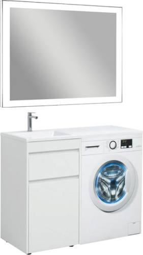 Мебель для ванной Aquanet Токио 58 1 ящик, с бельевой корзиной фото 7