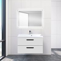 Тумба с раковиной BelBagno Aurora 80 bianco lucido