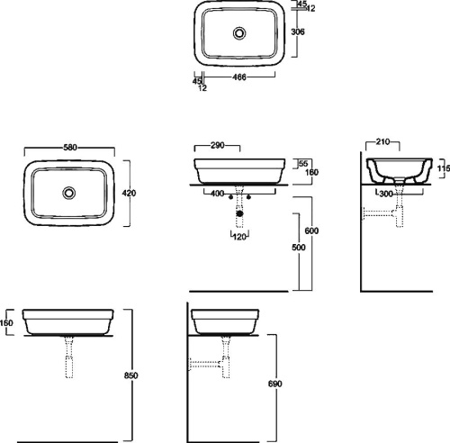 Раковина Simas Evolution EVO 10 накладная фото 5